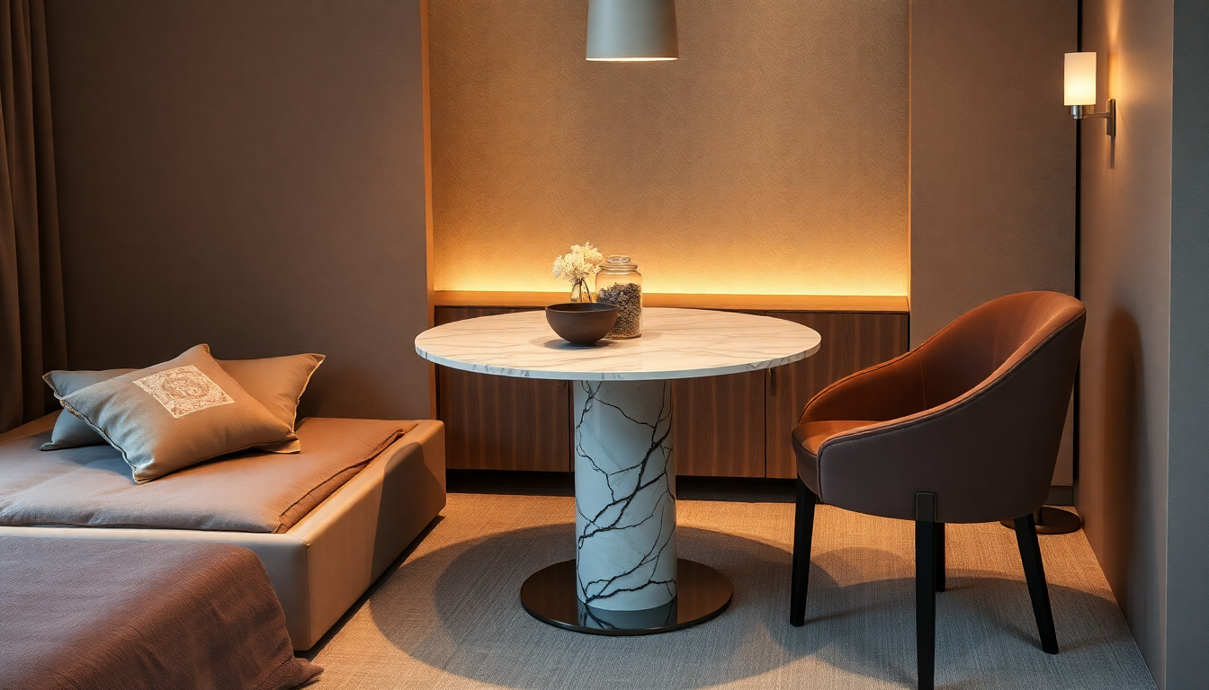 Élevez Votre Intérieur en 2025 : Lits Coffres Tissus et Tables à Manger Ronde en Marbre pour un Aménagement Harmonieux