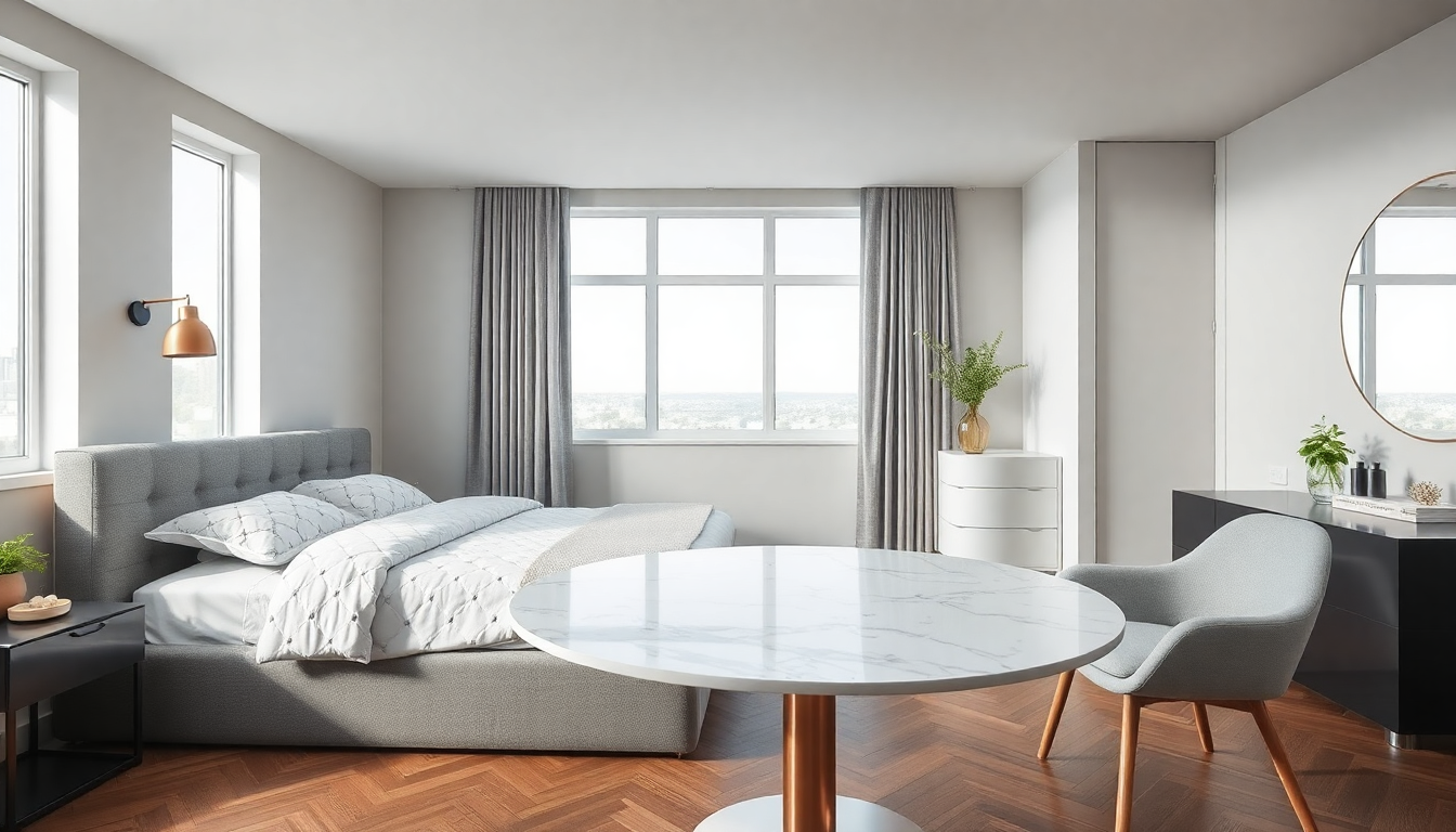 Aménager Votre Chambre avec Style : Lits Coffres Tissus et Tables à Manger Ronde en Marbre pour un Intérieur Chic en 2025