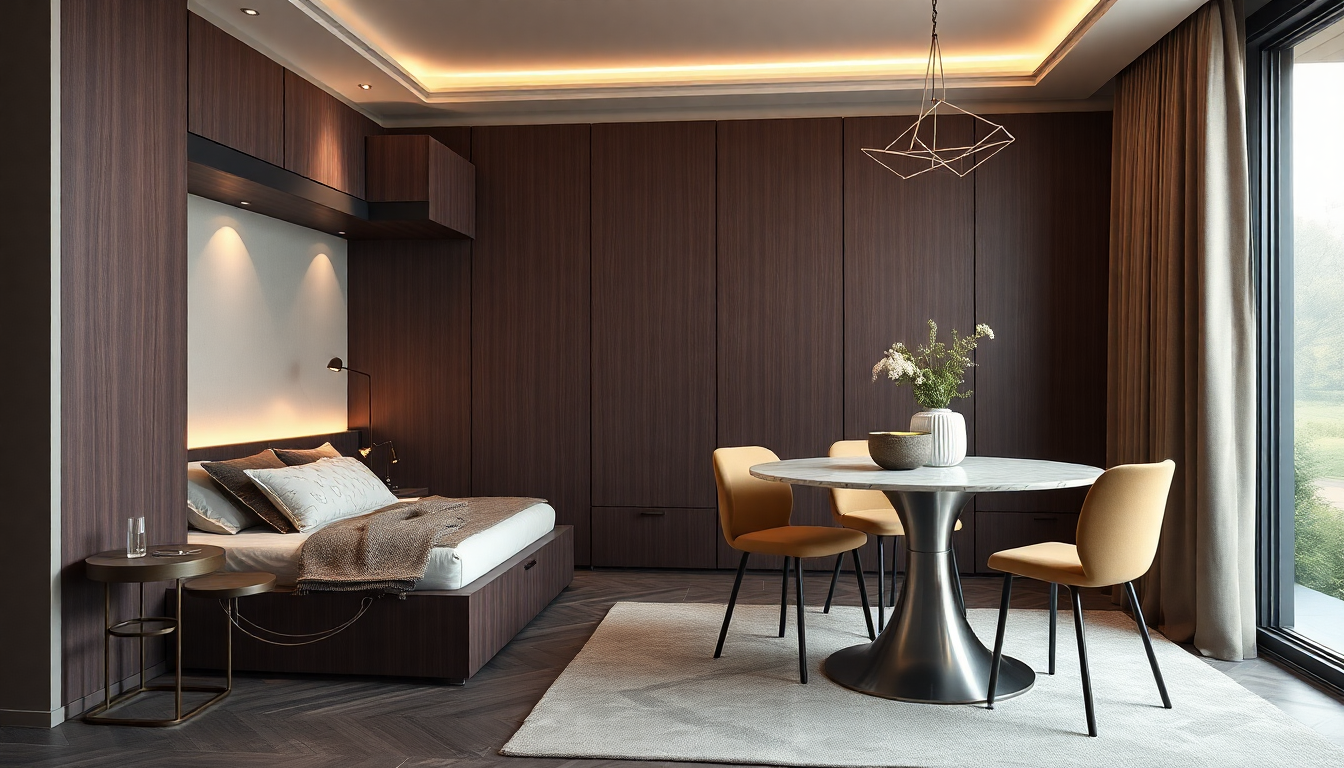 Aménagement 2025 : Comment Sélectionner un Lit Coffre Design et une Table à Manger Ronde en Marbre pour un Intérieur Chic