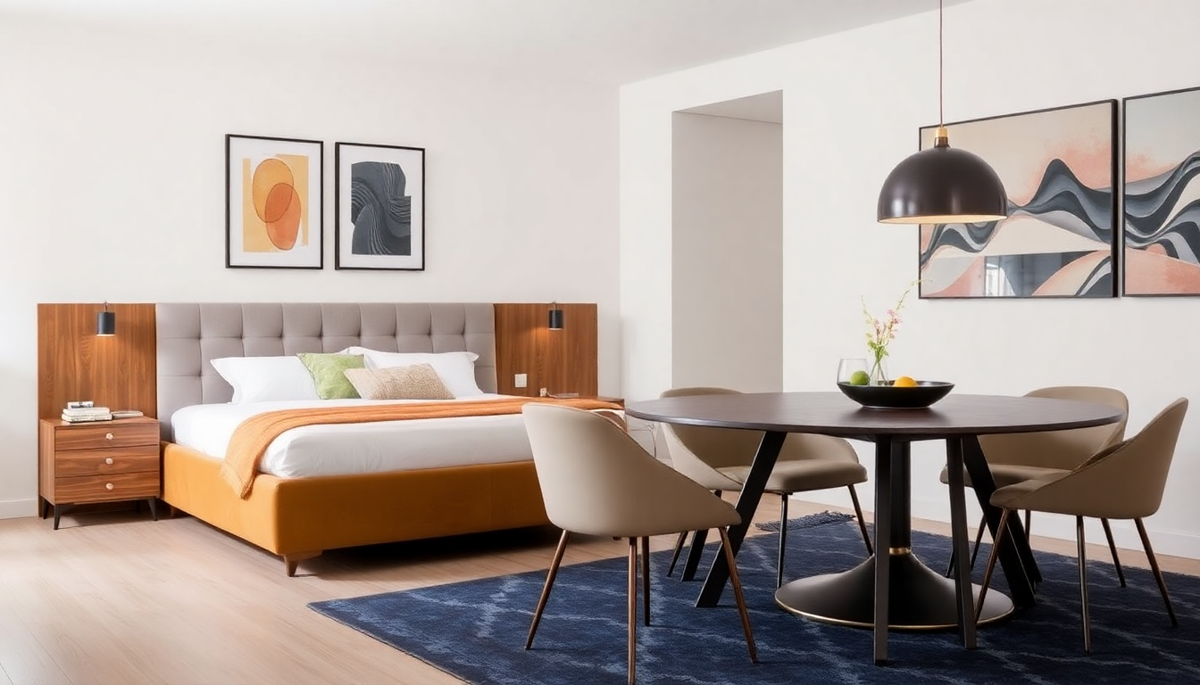 2025 : Comment Harmoniser Lits Coffres Tissus et Tables à Manger pour un Intérieur Moderne et Chic