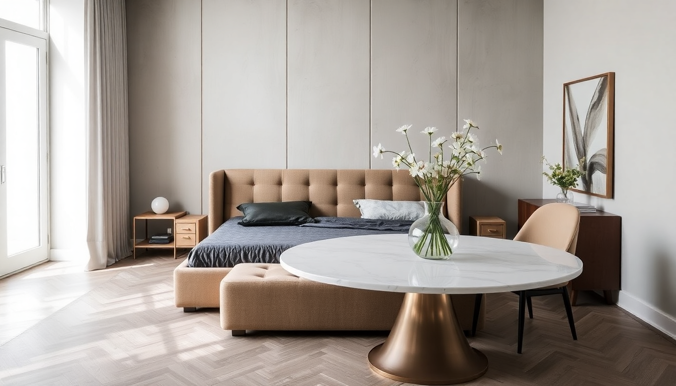 Découvrez les Avantages des Lits Coffres Tissus et Tables à Manger Ronde en Marbre pour un Aménagement Élégant en 2025