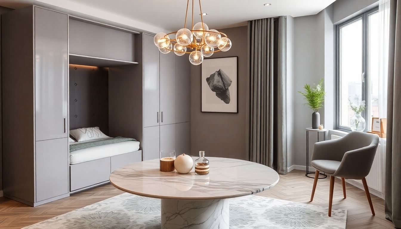 Transformez Votre Espace avec un Lit Coffre 180x200 et une Table à Manger Ronde en Marbre : Idées Décoratives pour 2025