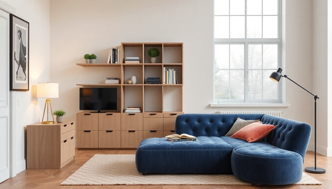 Guide d'achat studio : choisir la literie avec coffre, sommiers avec rangement et canapé reformable en velours côtelé ou tissu boucle