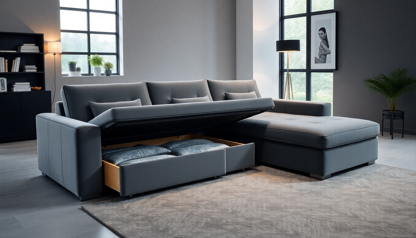 2025 : Élevez Votre Intérieur avec des Canapés Convertibles en Velours Côtelé et des Sommiers avec Coffre pour un Style Élégant et Pratique