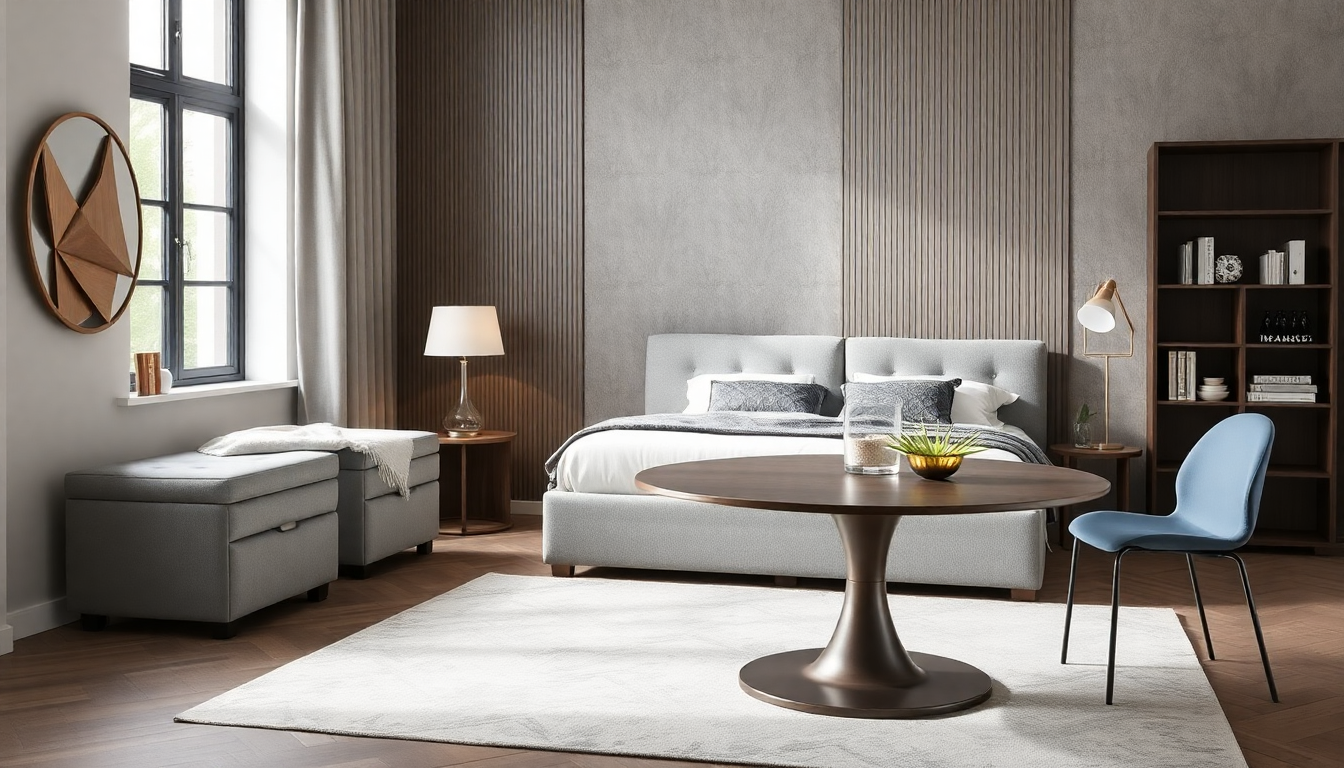 Interiorismo 2025: Cómo elegir camas arcón de tela y mesas de comedor redondas para un espacio chic y funcional