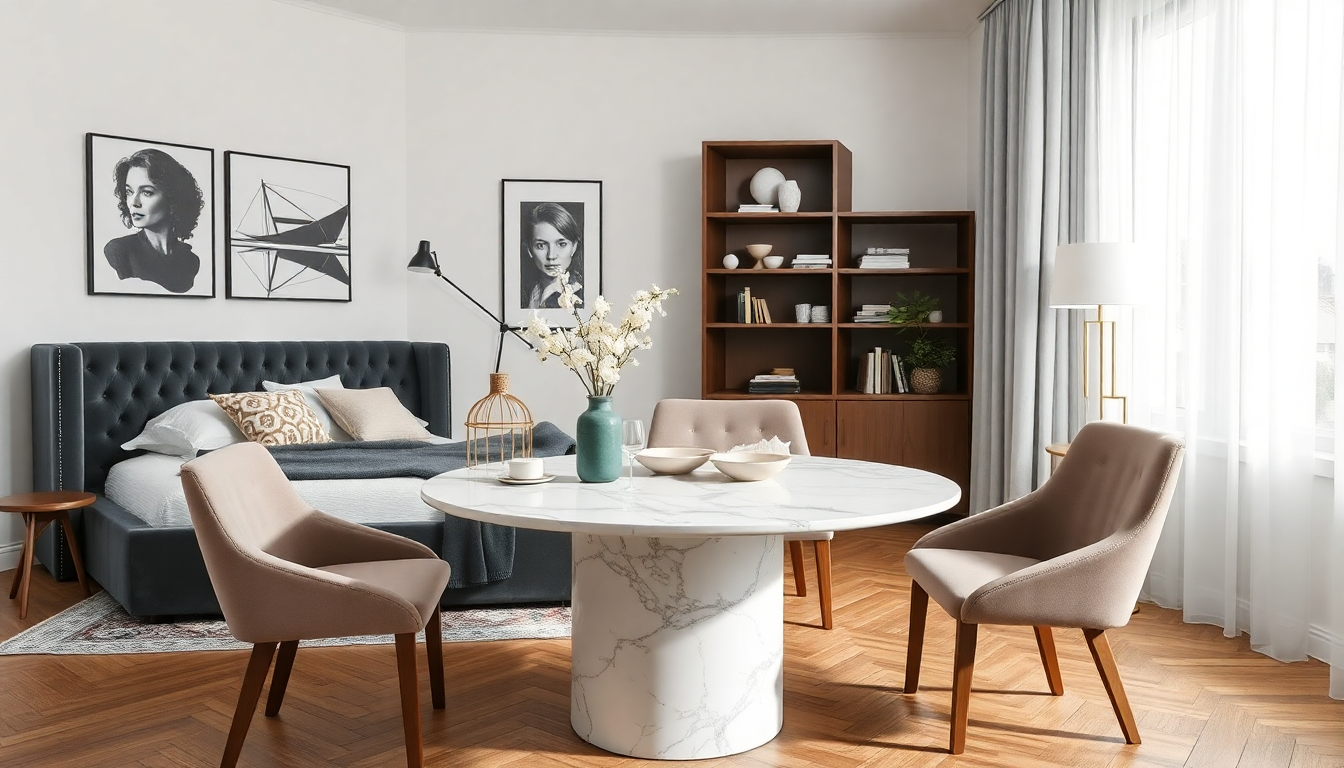 2025 : L'Art de Choisir des Lits Coffres en Velours et des Tables à Manger Ronde en Marbre pour un Espace Chic et Fonctionnel