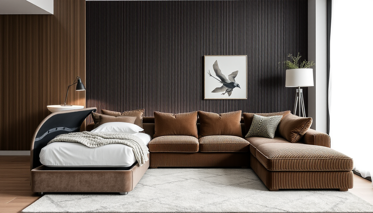 Casafab: Optimisez chaque pièce avec literie coffre et canapés reformables en velours côtelé et tissu boucle — style contemporain, rangement intelligent et durabilité
