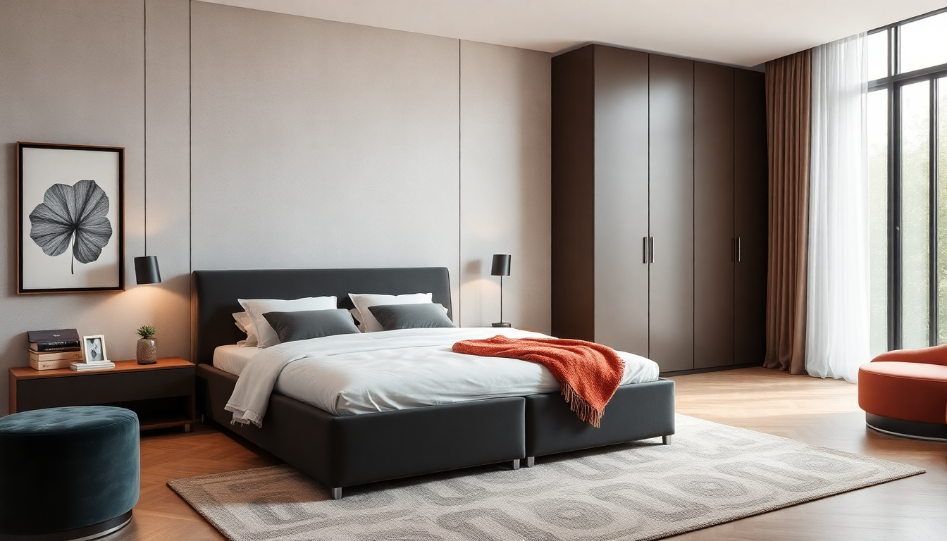 Créez un intérieur moderne et fonctionnel grâce aux tendances en literie avec coffre et canapés convertibles en velours côtelé et tissu boucle