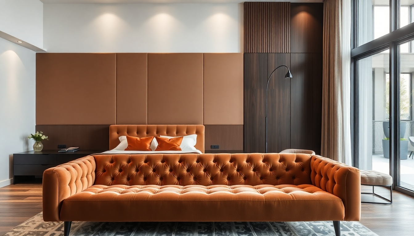 Comment harmoniser literie moderne en velours côtelé et canapés tendance pour optimiser votre intérieur en 2026