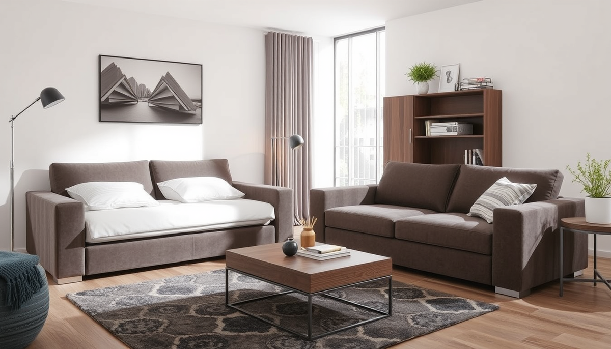 Rangement intelligent et élégance durable : literie coffre et canapés Casafab en velours côtelé et tissu boucle pour petits espaces modernes