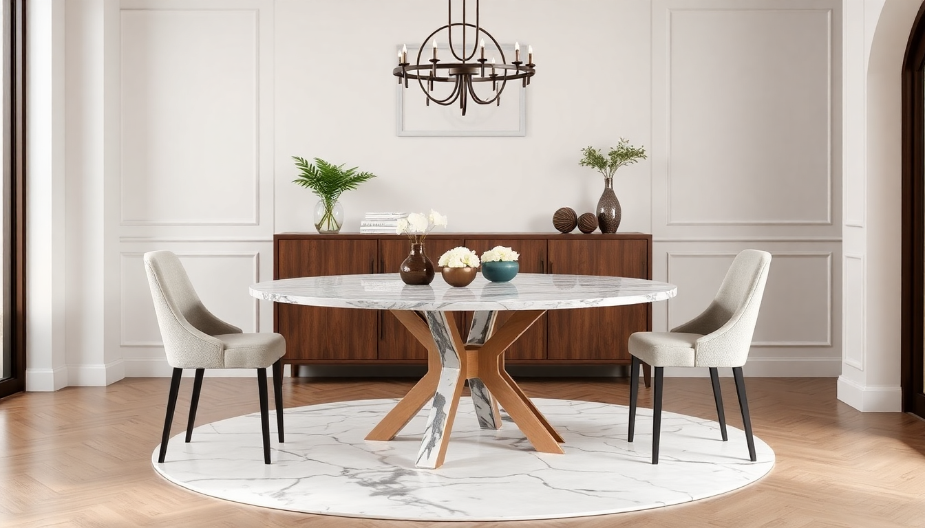 2025 : Créez un Espace Confortable avec des Lits Coffres et des Tables à Manger Ronde en Marbre pour un Style Élégant