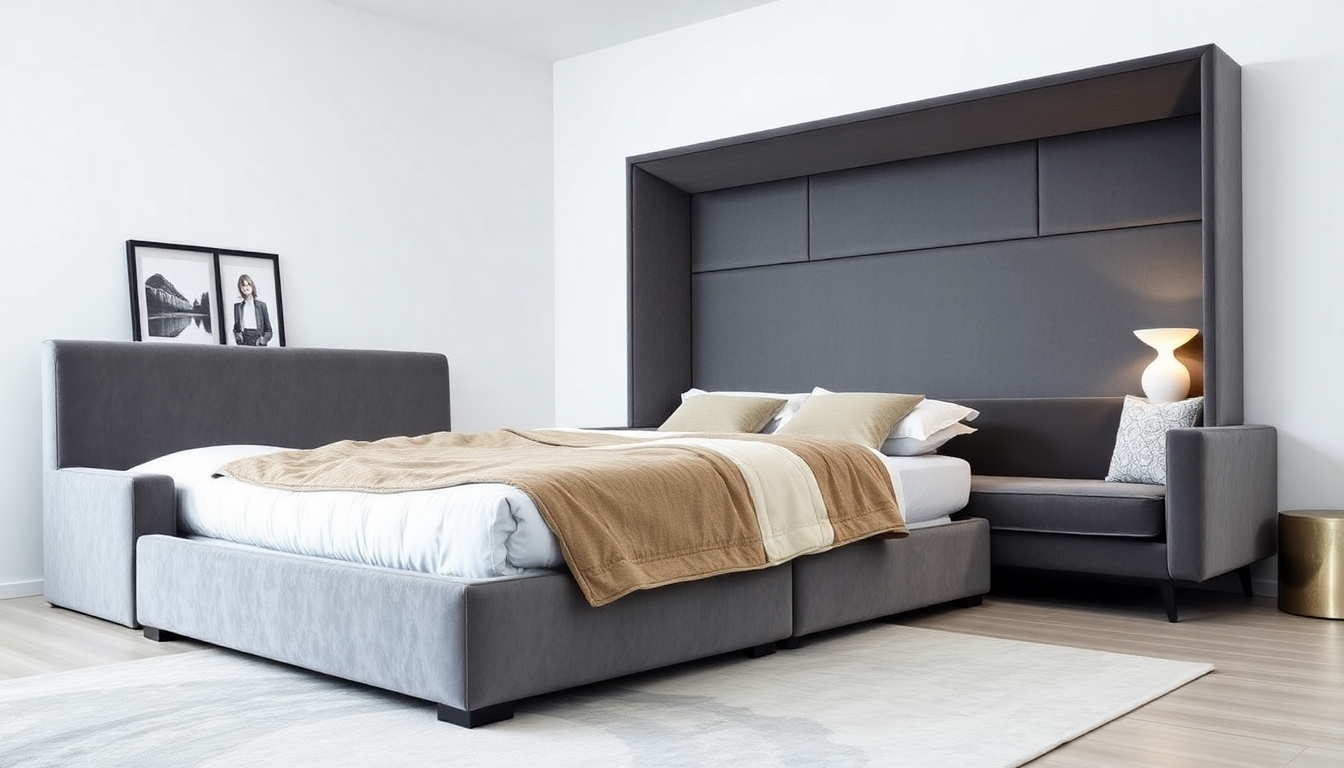 Acheter malin : choisir votre literie avec coffre et un canapé convertible en velours côtelé pour gagner espace et style