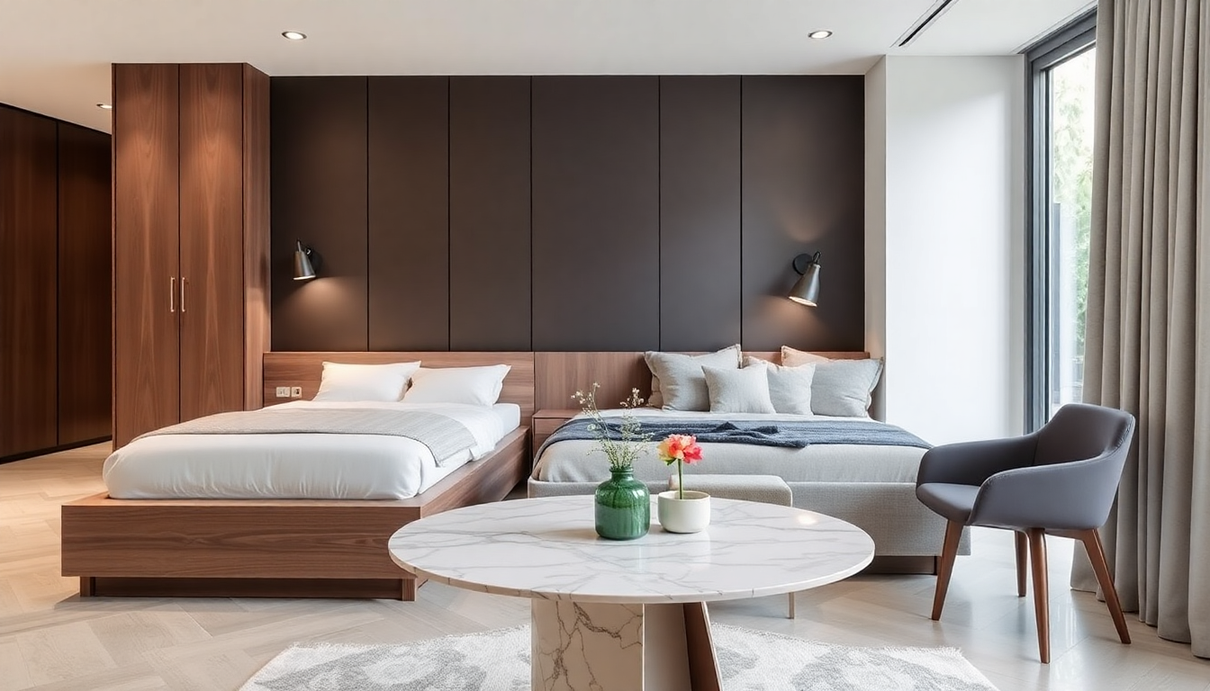 2025 : Optimice su espacio con camas arcón de diseño y mesas de comedor redondas de mármol para un interior equilibrado