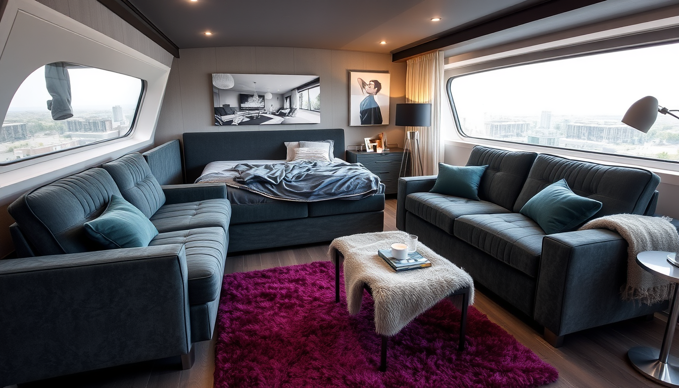 Élégance fonctionnelle : literie coffre et canapés convertibles en velours côtelé et tissu boucle pour un intérieur moderne et multifonction