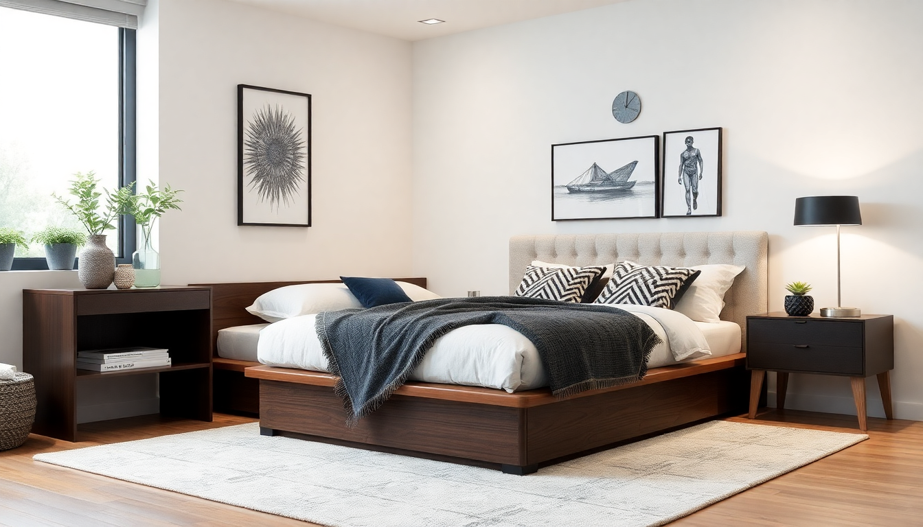 Diseño de interiores en 2025: Camas de tela con almacenaje y mesas de comedor elevables para un estilo contemporáneo y funcional