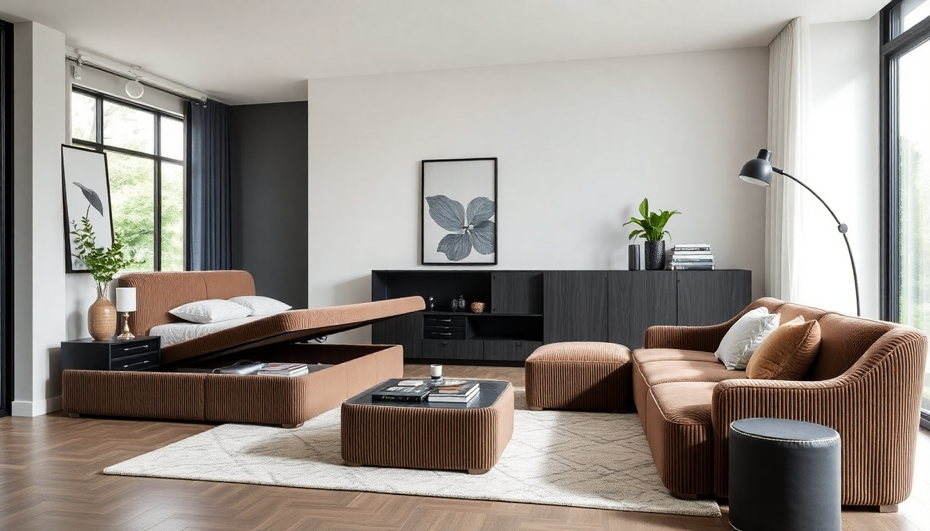 Créer un Salon Intemporel : Associer Sommiers à Coffre en Velours Côtelé et Canapés Reformables pour un Confort et un Style Inégalés