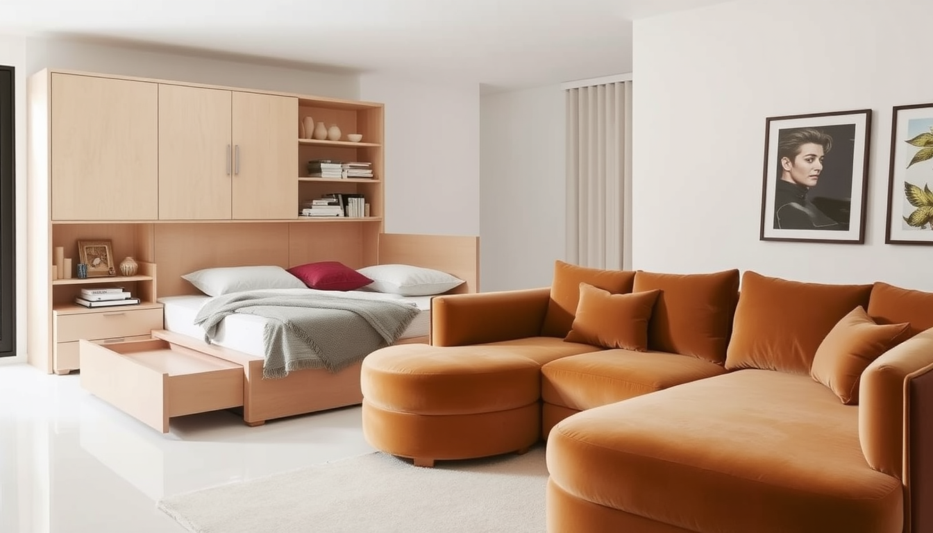 Élégance modulable : literie coffre et canapés reformables en velours côtelé et tissu boucle pour un intérieur Casafab résolument contemporain