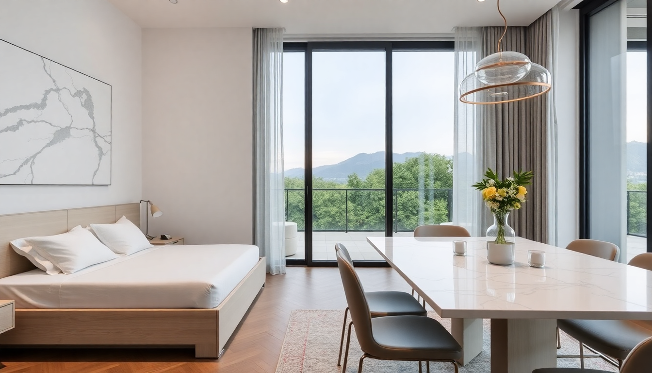 Aménagement Intérieur 2025 : Optimisez Votre Chambre avec un Lit Coffre et une Table à Manger Élévatrice en Marbre Blanc