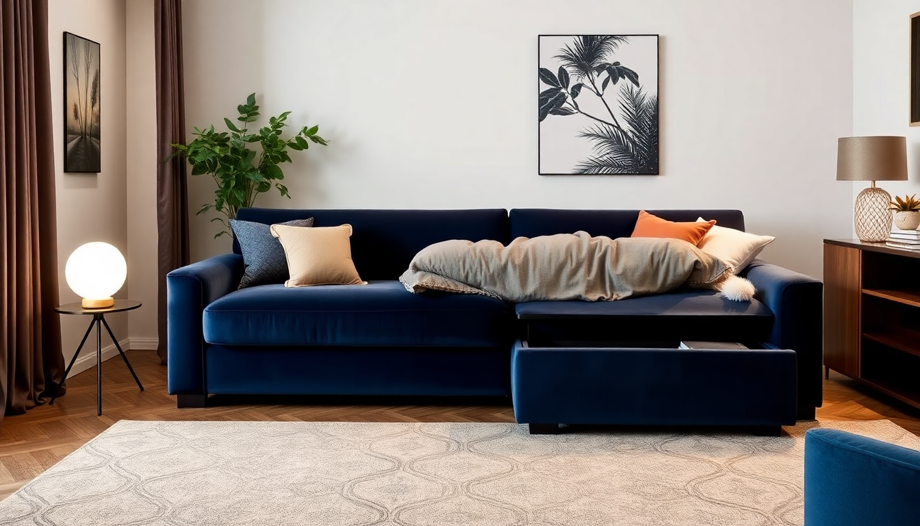 2025 : Aménagez votre Intérieur avec des Canapés Convertibles en Velours et des Lits Coffres Tendance pour un Style Pratique et Élégant