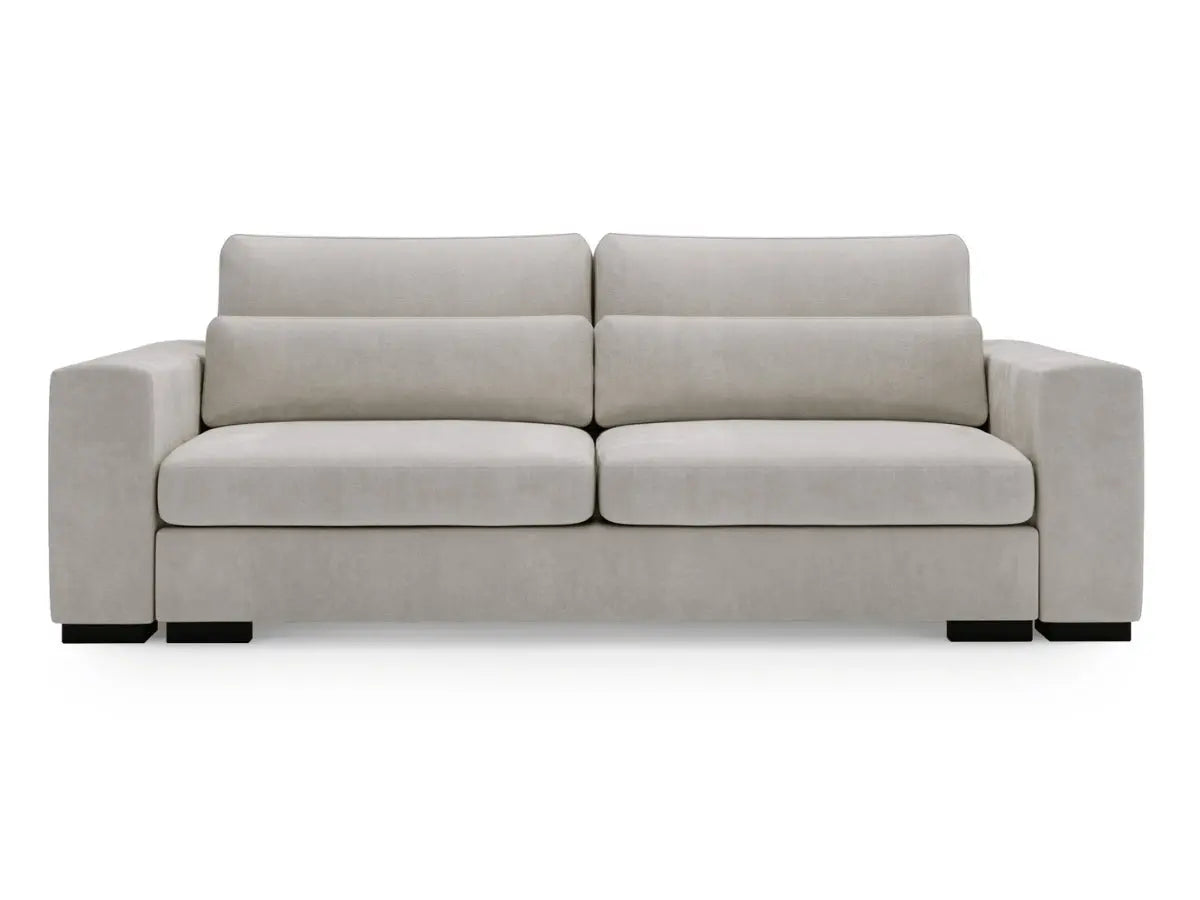 Canapé convertible 3 Places avec coffre de rangement BRANLY Tissu-velours-beige
