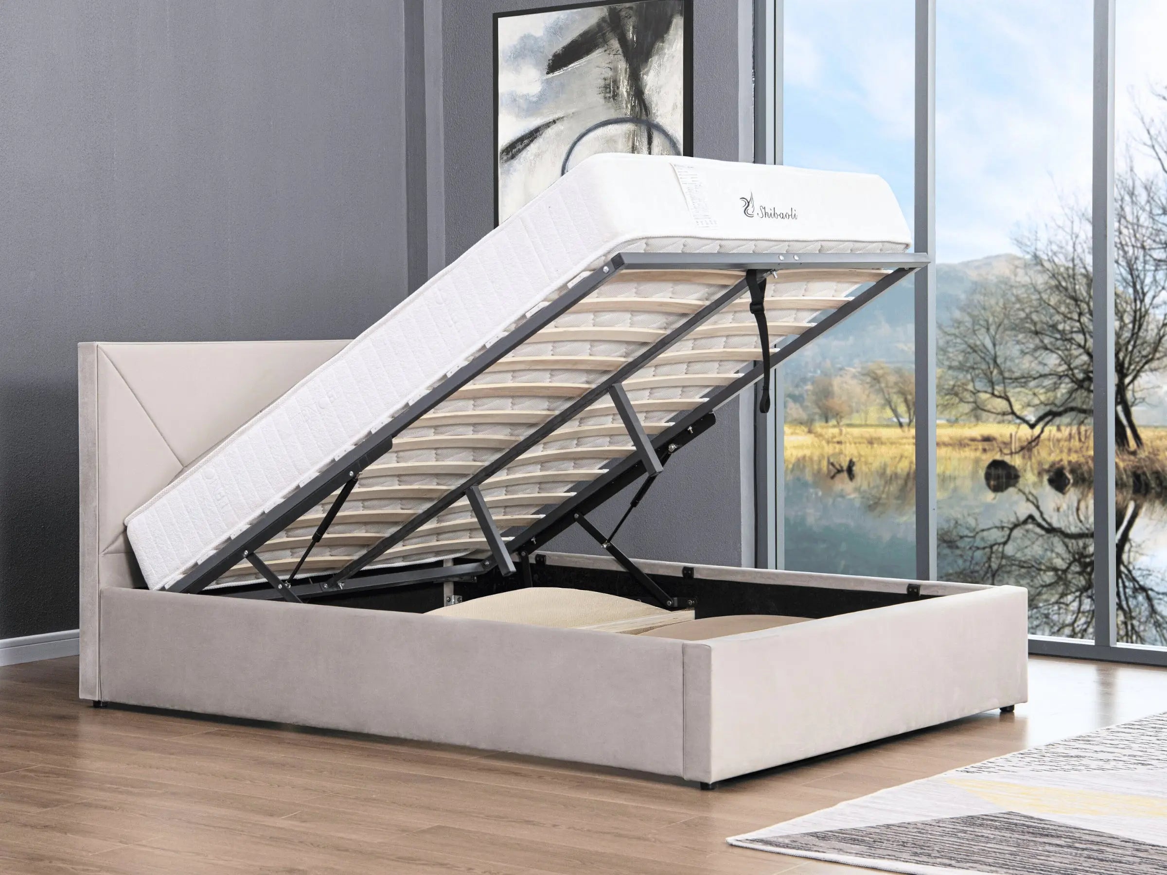 Lit coffre design - LEA