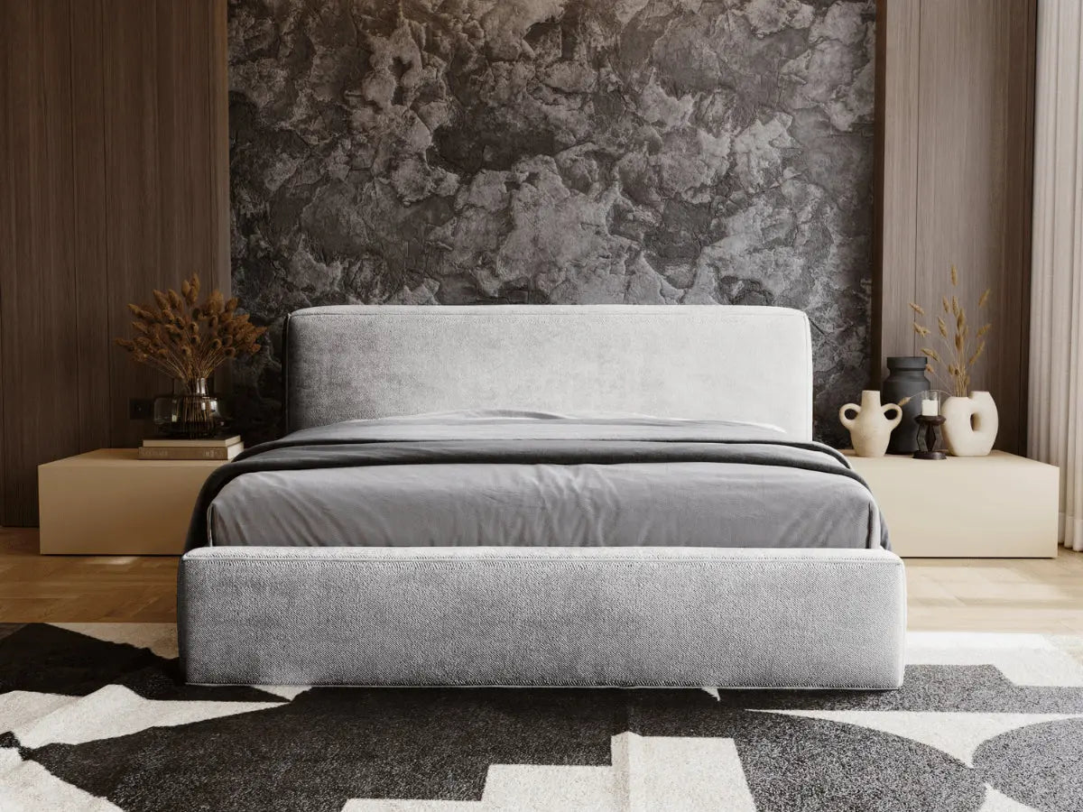 Lit coffre grande tête de lit - OPHELIE