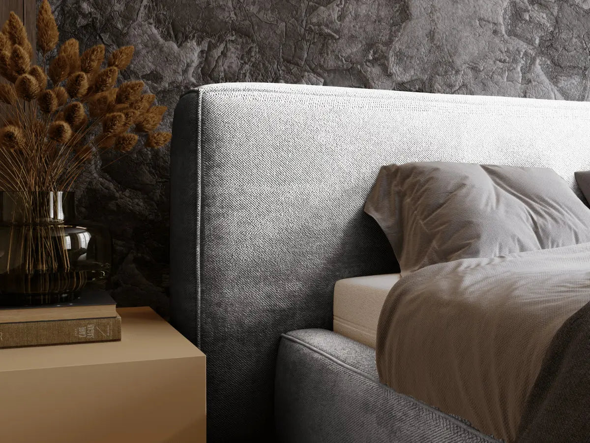 Lit coffre grande tête de lit - OPHELIE