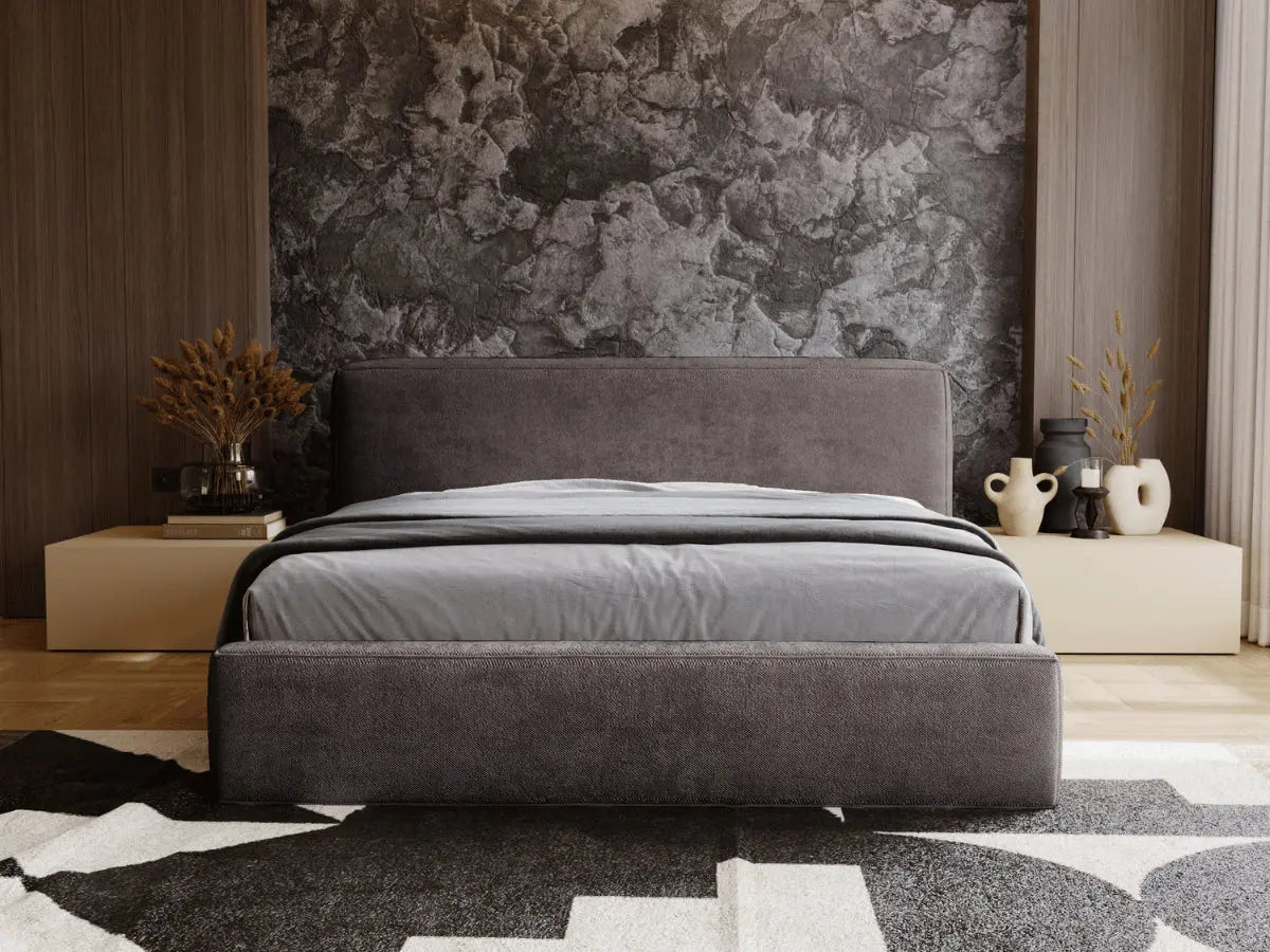 Lit coffre grande tête de lit - OPHELIE