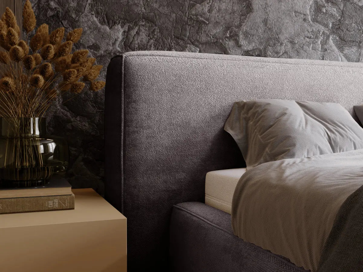 Lit coffre grande tête de lit - OPHELIE