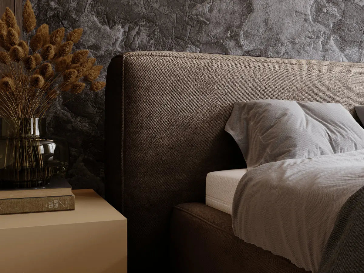 Lit coffre grande tête de lit - OPHELIE