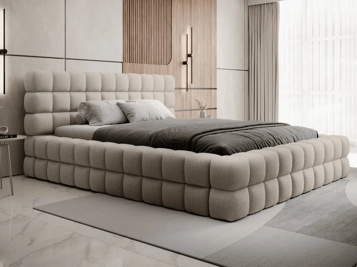 Cama arcón tapizada de diseño - CAMILLE