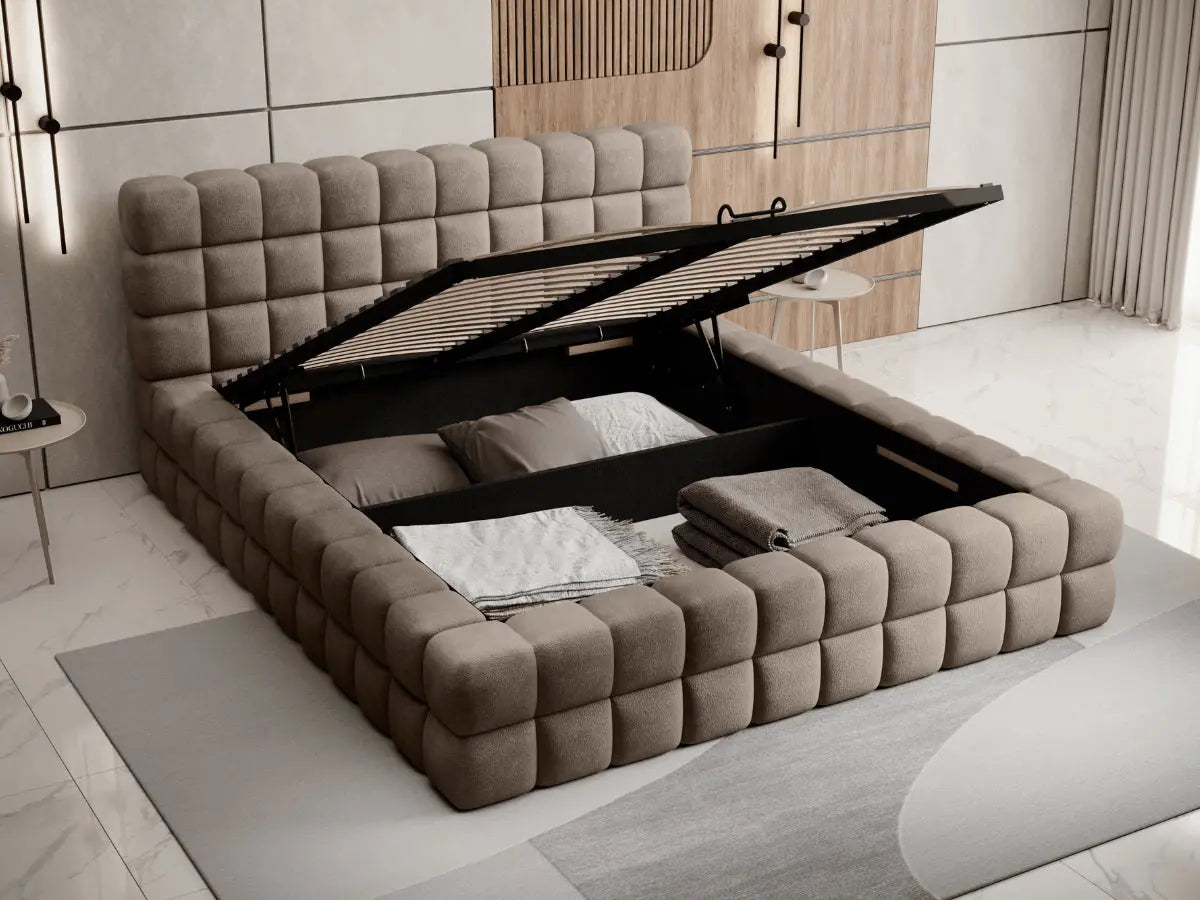 Cama arcón tapizada de diseño - CAMILLE