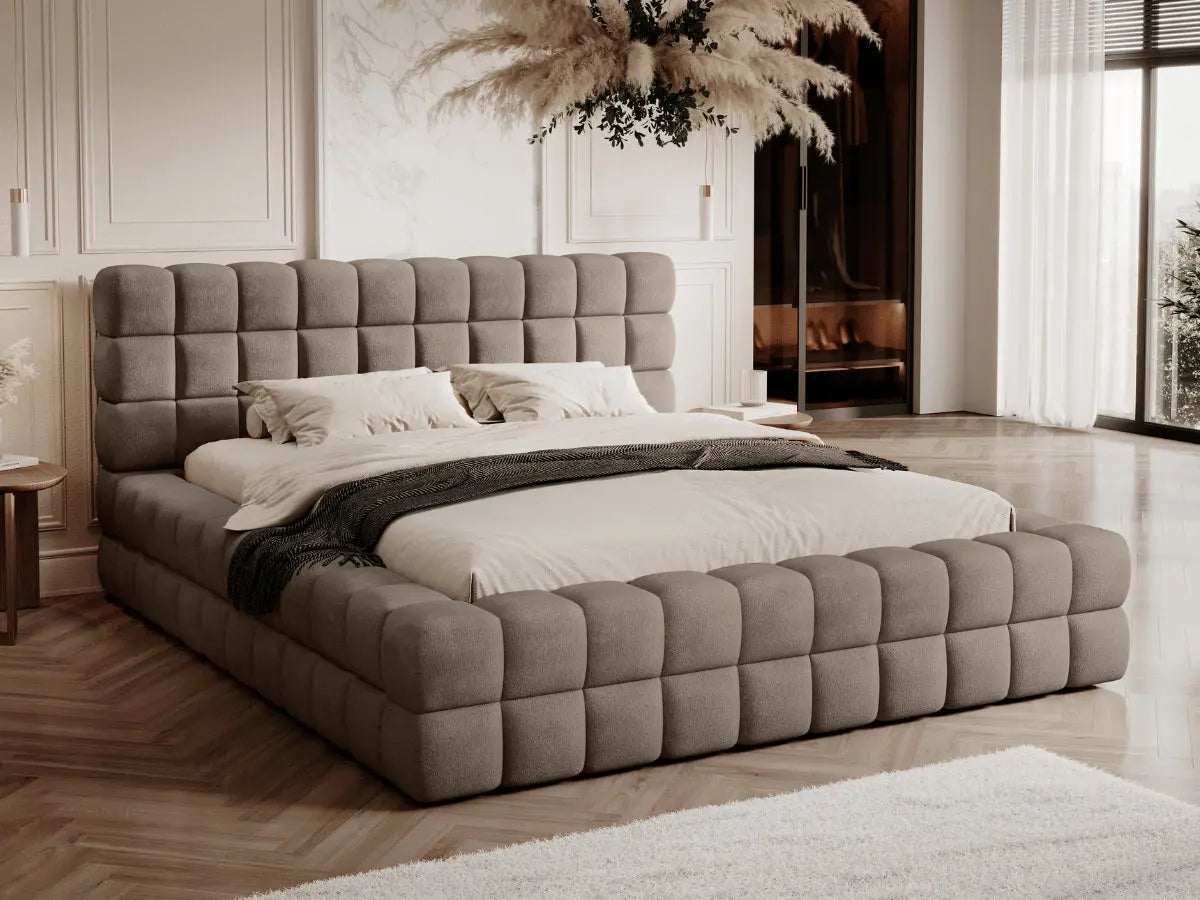 Cama arcón tapizada de diseño - CAMILLE