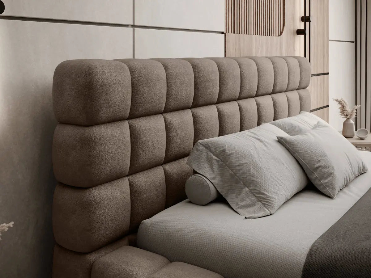 Cama arcón tapizada de diseño - CAMILLE