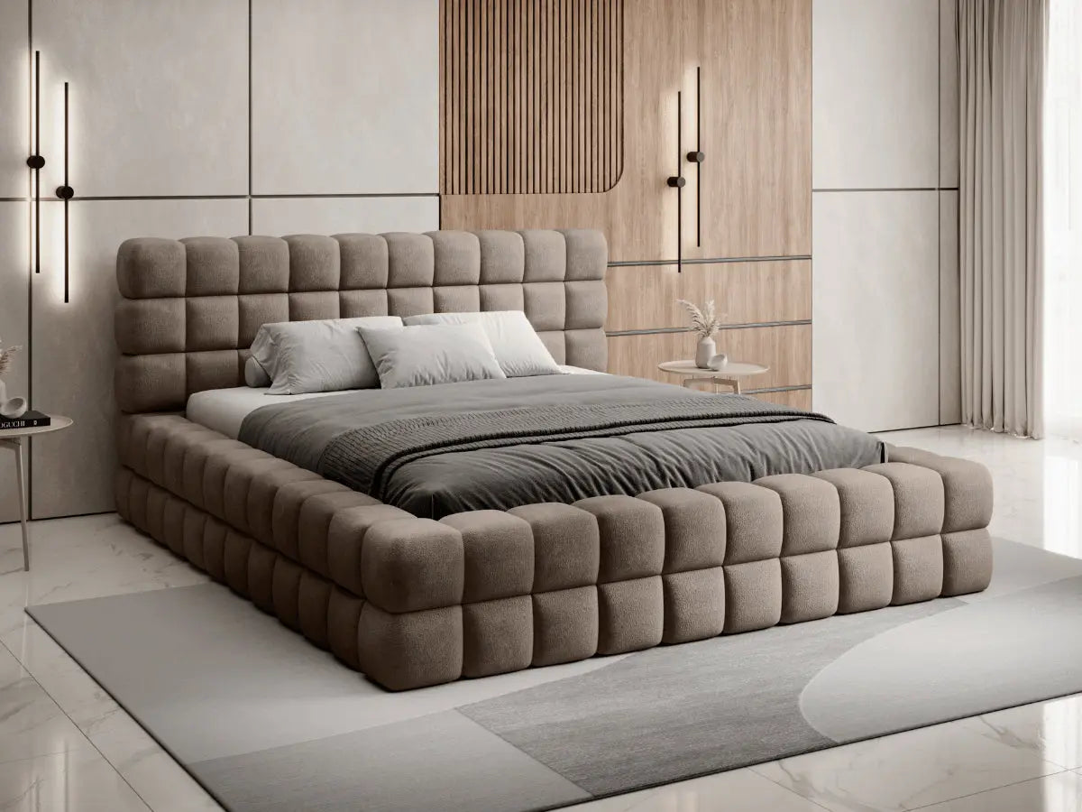 Cama arcón tapizada de diseño - CAMILLE