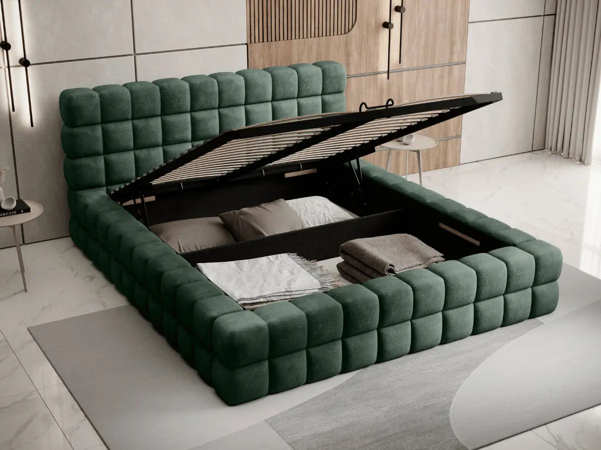 Cama arcón tapizada de diseño - CAMILLE