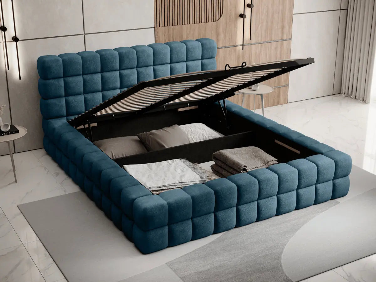 Cama arcón tapizada de diseño - CAMILLE