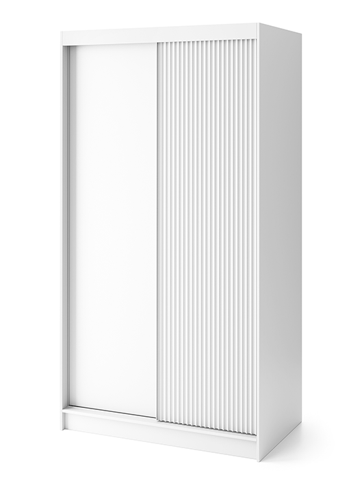 Armoire Dressing Coulissante 120 & 180 cm – Noir ou Blanc – Miroir Optionnel - RAVENTO