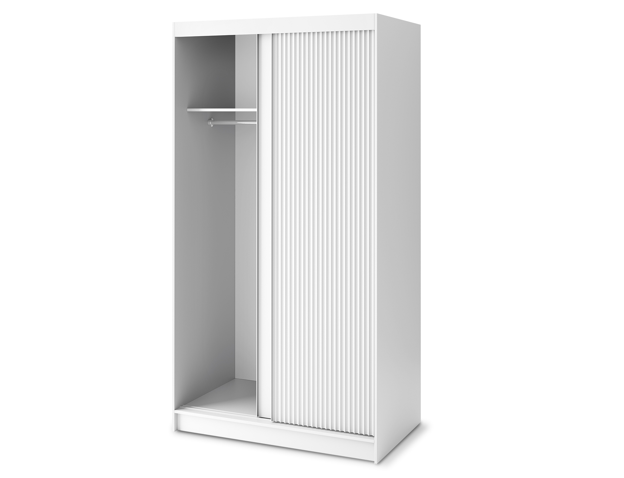 Armoire Dressing Coulissante 120 & 180 cm – Noir ou Blanc – Miroir Optionnel - RAVENTO