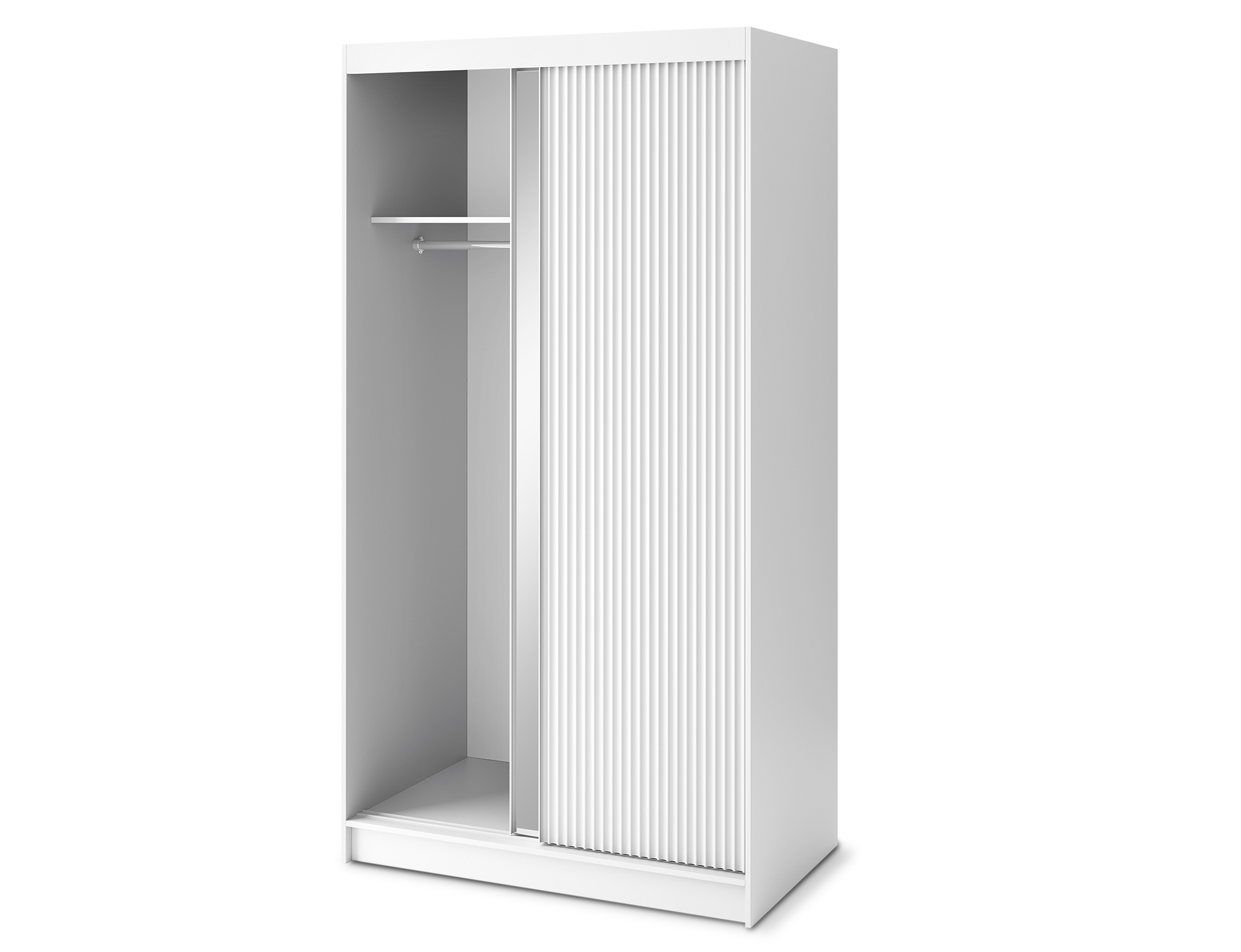 Armoire Dressing Coulissante 120 & 180 cm – Noir ou Blanc – Miroir Optionnel - RAVENTO