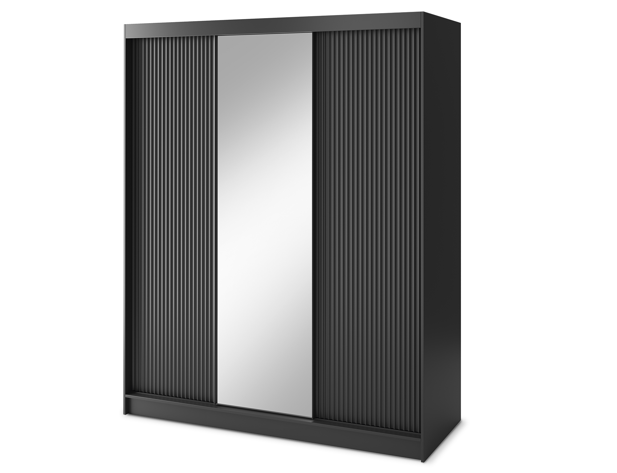 Armoire Dressing Coulissante 120 & 180 cm – Noir ou Blanc – Miroir Optionnel - RAVENTO