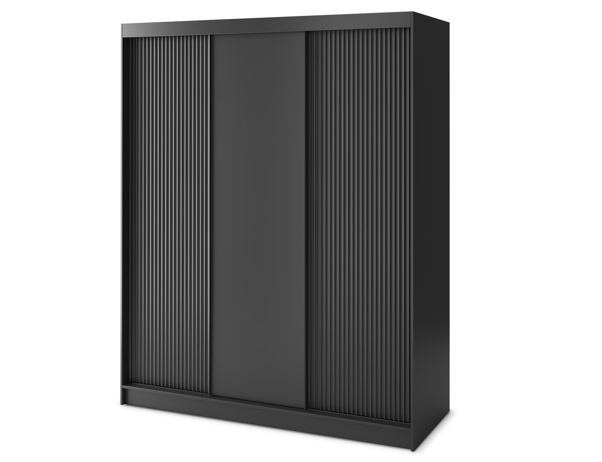 Armoire Dressing Coulissante 120 & 180 cm – Noir ou Blanc – Miroir Optionnel - RAVENTO