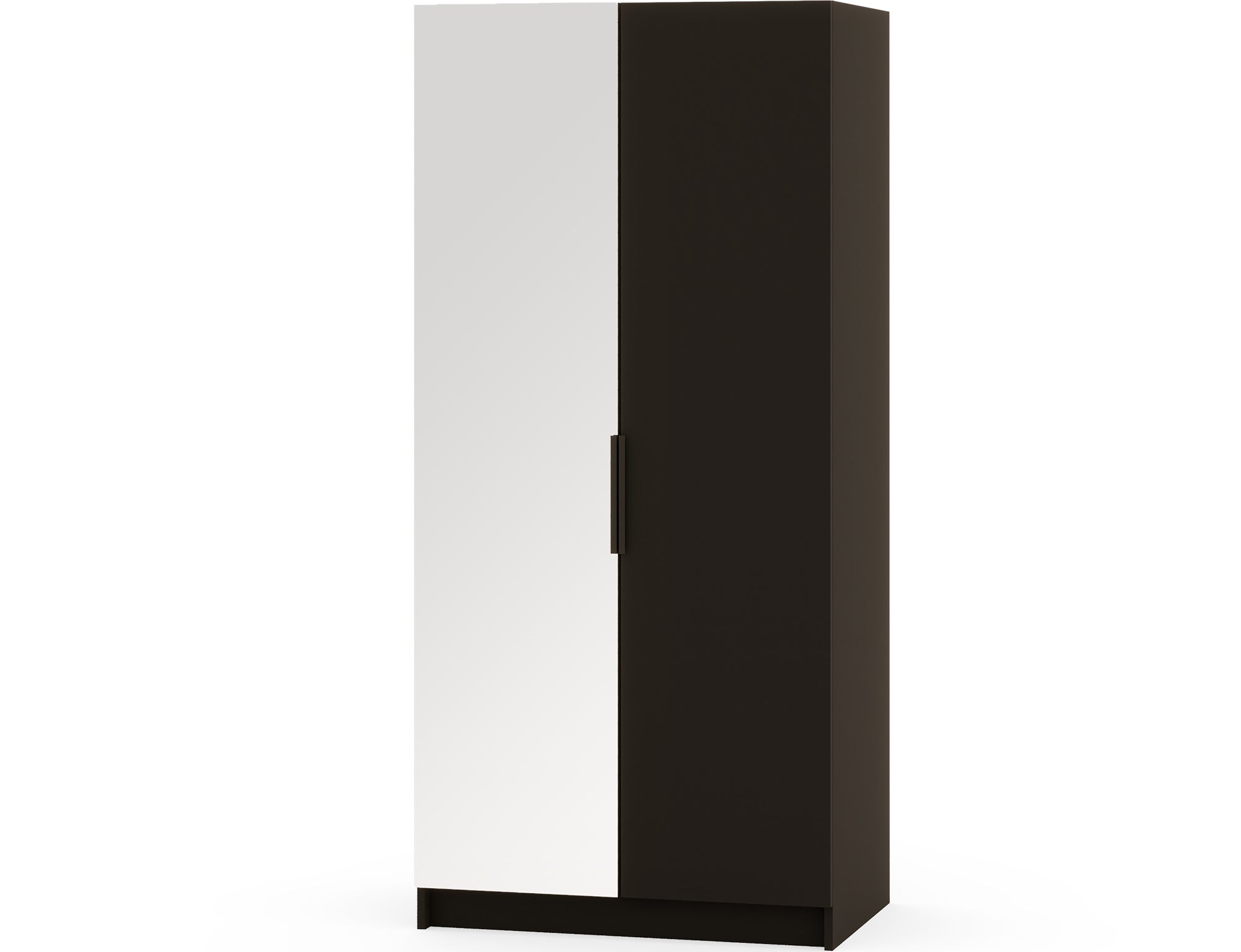 Armoire dressing Léana 100 cm – 2 portes, penderie, étagères, avec ou sans miroir