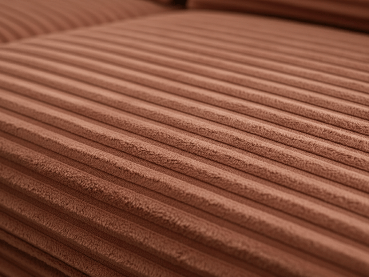 Canapé panoramique en U convertible en velours côtelé de grande épaisseur – Bercy