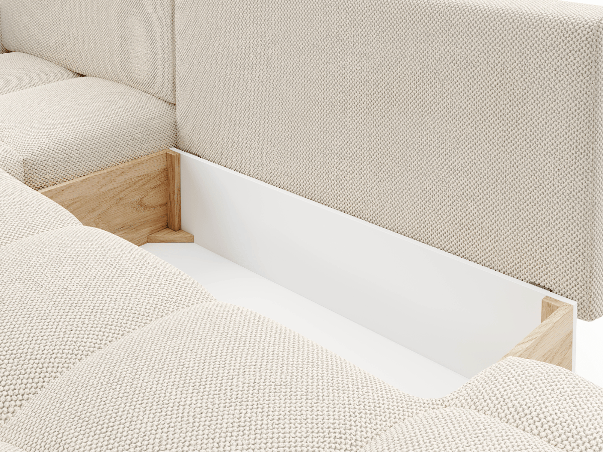 Sofá cama esquinero MAGENTA - Diseño asimétrico y ultra confort