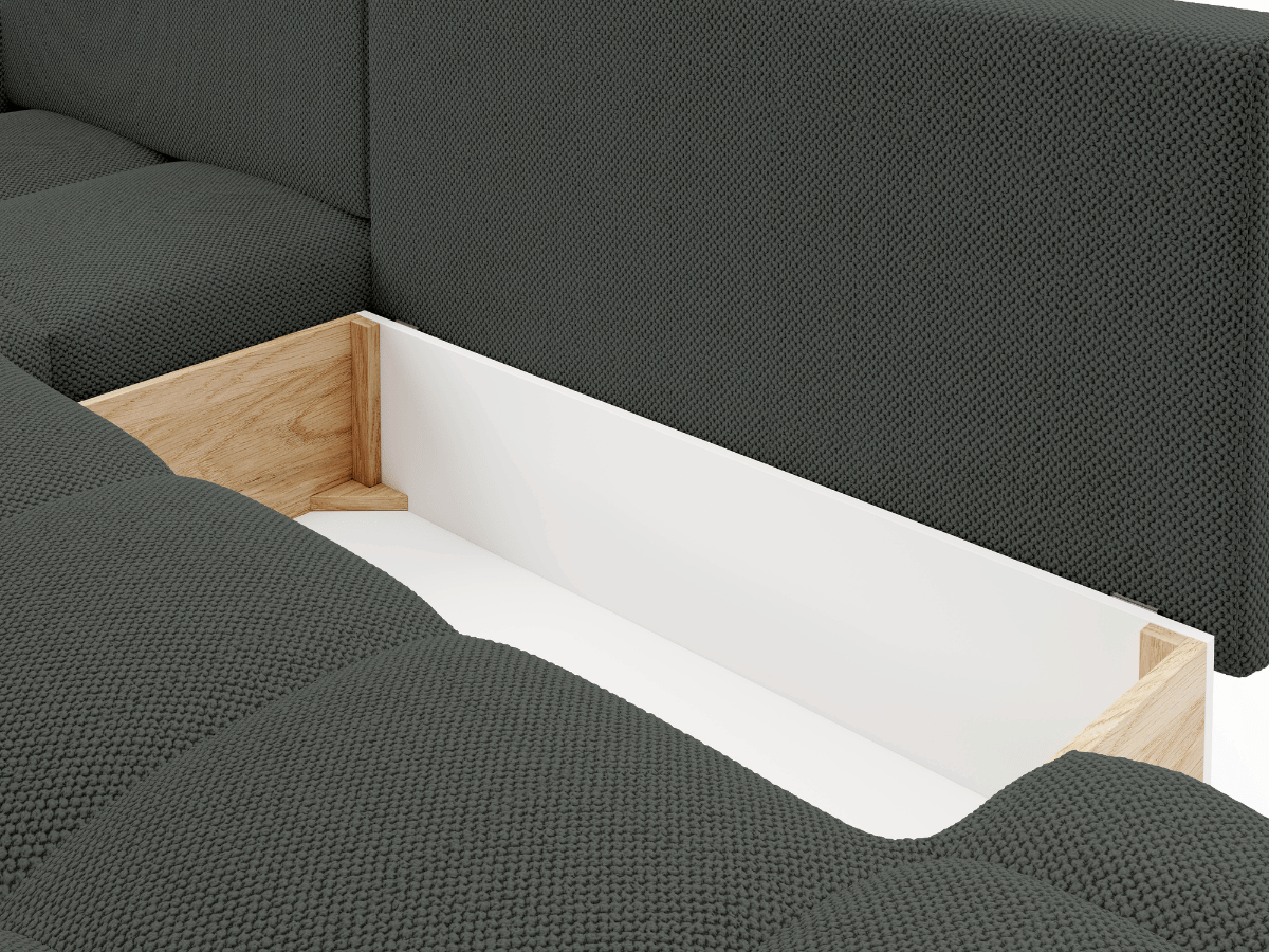 Sofá cama esquinero MAGENTA - Diseño asimétrico y ultra confort