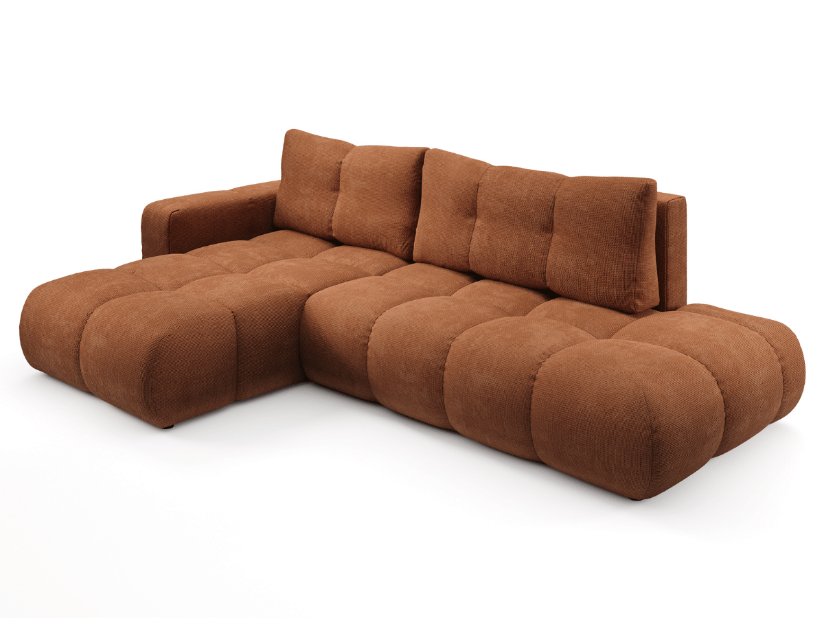 Sofá cama esquinero MAGENTA - Diseño asimétrico y ultra confort