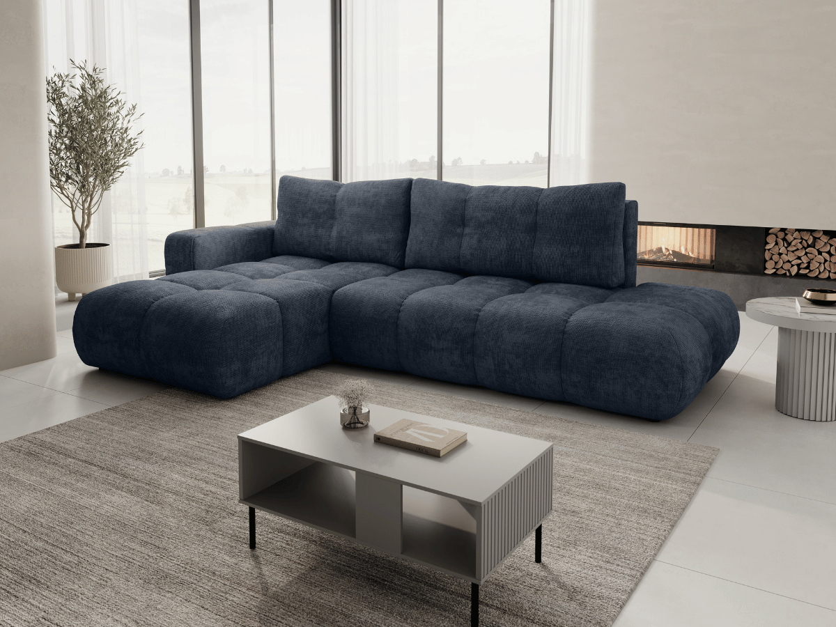 Sofá cama esquinero MAGENTA - Diseño asimétrico y ultra confort