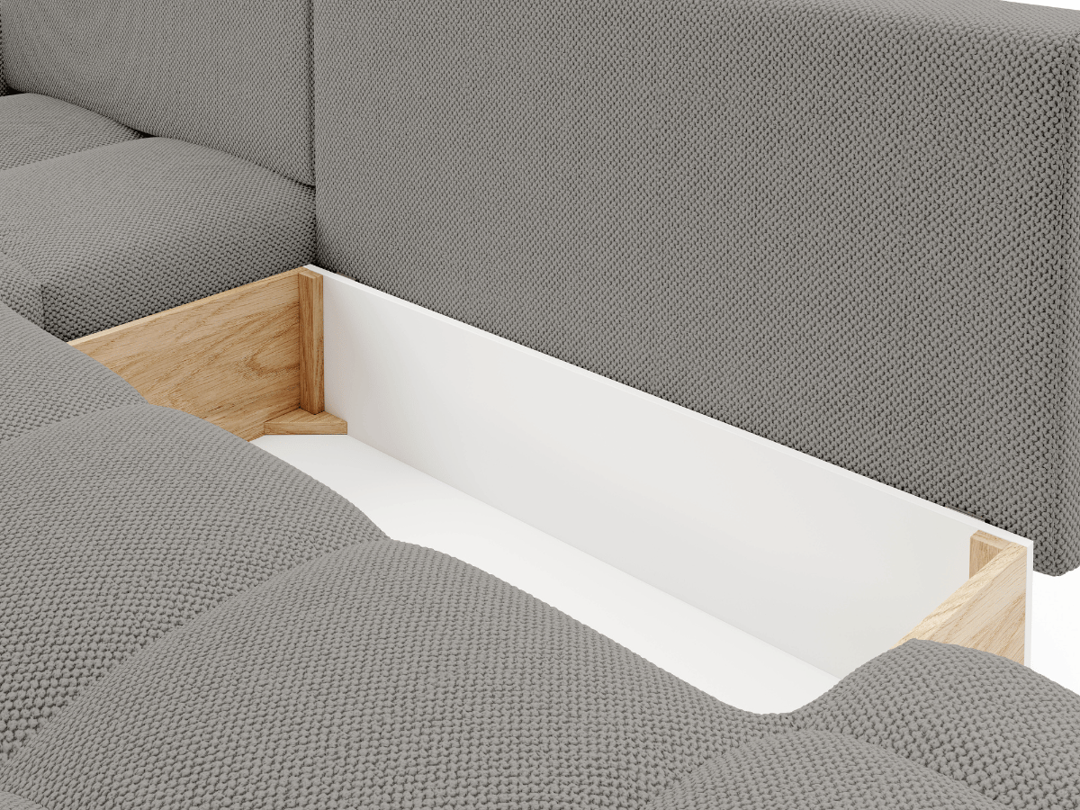 Sofá cama esquinero MAGENTA - Diseño asimétrico y ultra confort