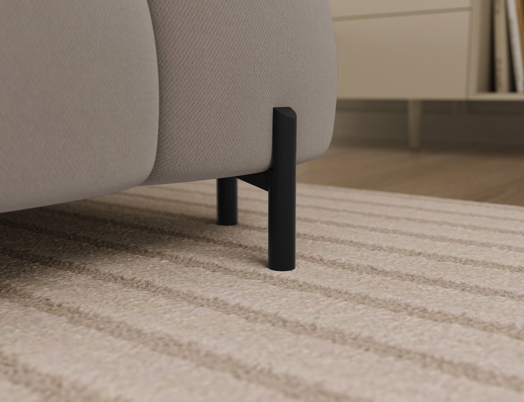 Montceau – Canapé panoramique en U convertible avec coffre et têtières réglables